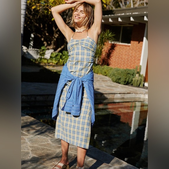 COPY - Free People Brandie Plaid Midi Dress - Picture 4 of 7